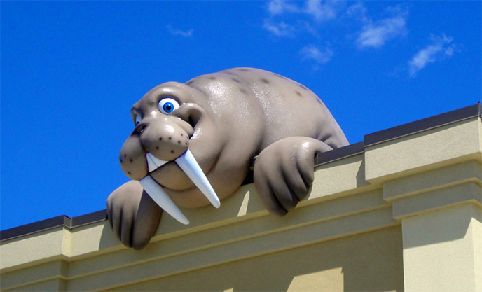 用大型水泥雕塑裝飾的兒童樂園顏值很高－國內很少使用