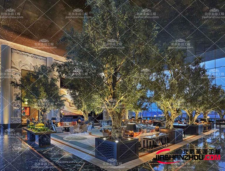 仿真樹生態(tài)餐廳的建造頗有一番趣味