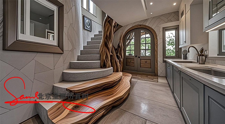 北京水泥仿木樓梯的市場前景 室內仿木樓梯行業發展現狀