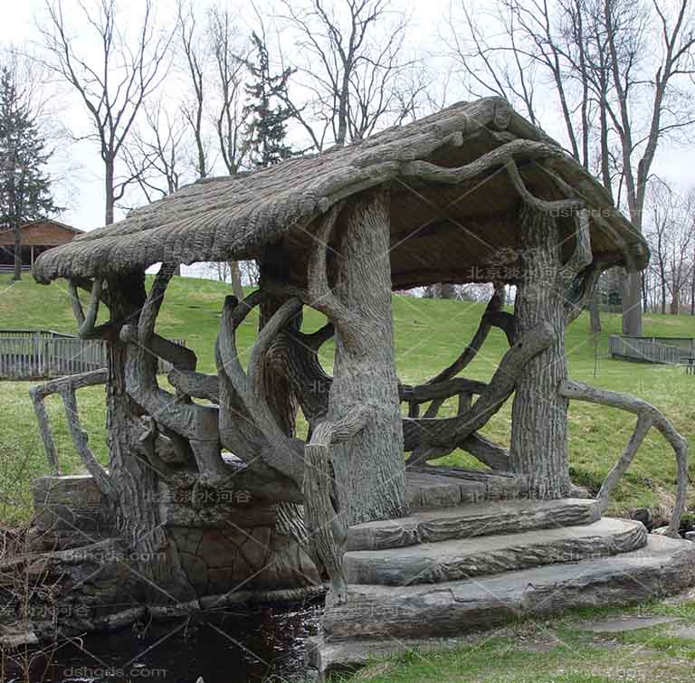 水泥仿木涼亭.jpg 水泥仿木涼亭