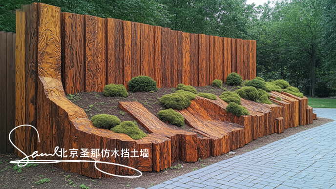 水泥仿木擋土墻.png 水泥仿木擋土墻