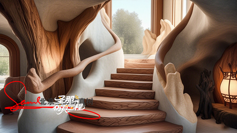 水泥仿木樓梯.jpg 水泥仿木樓梯