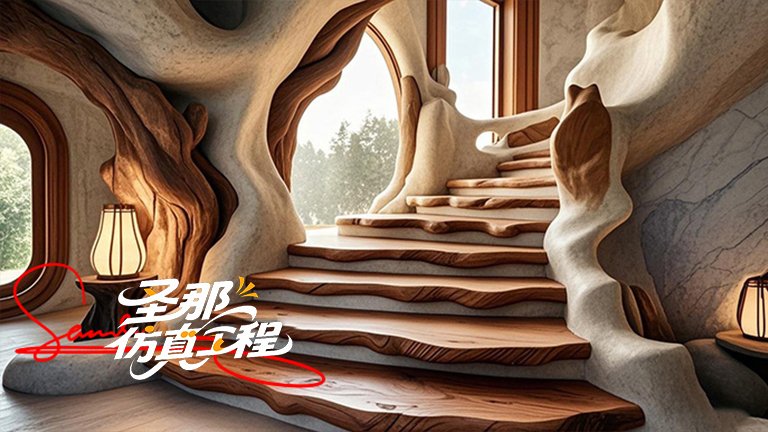 水泥仿木樓梯.jpg 水泥仿木樓梯