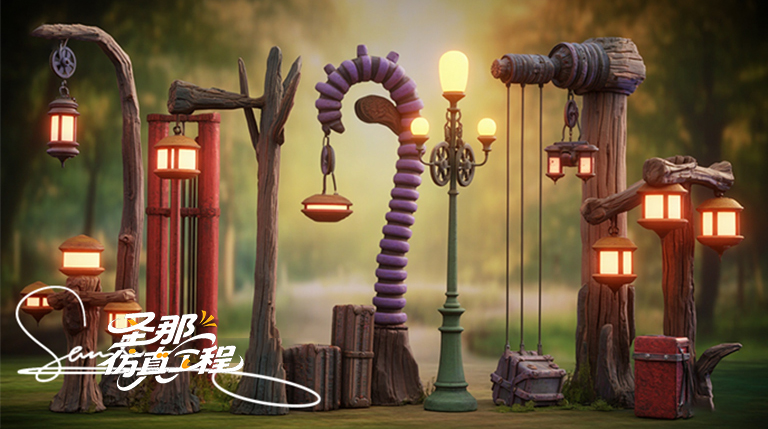 卡通燈桿